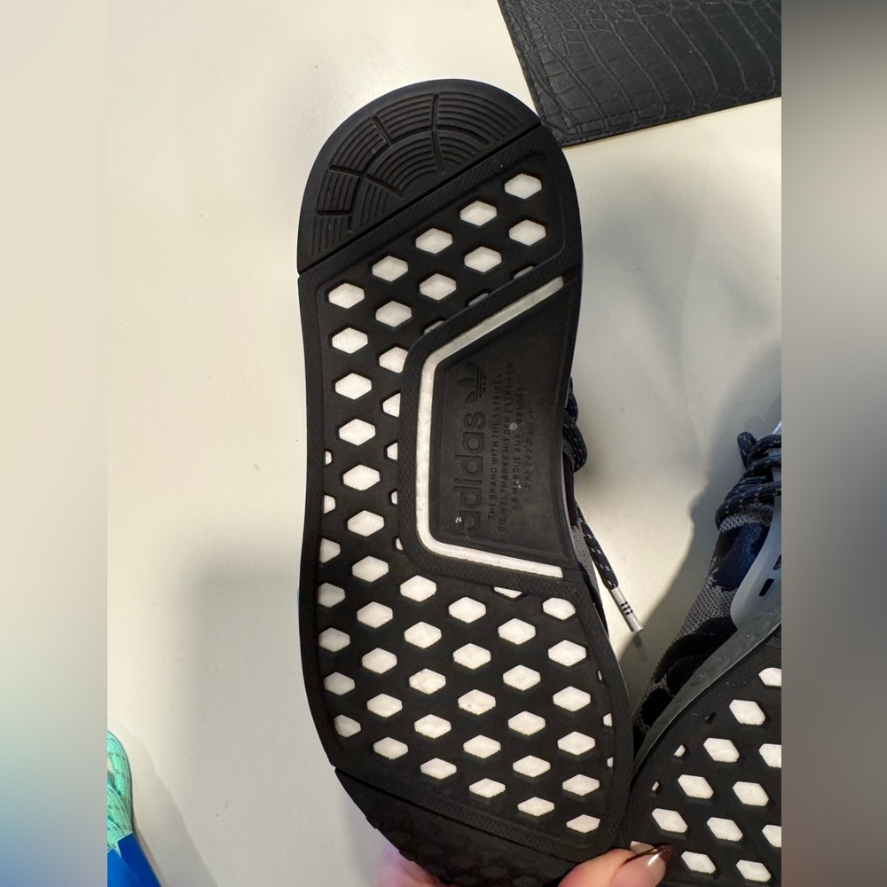Adidas NMD Hu Pharrell sneakers. Grey and black animal print. - Picture 6 of 14